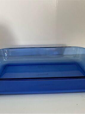 Pyrex Cobalt Blue Rectangular Glass Baking Dish 2.2 qt 2 l